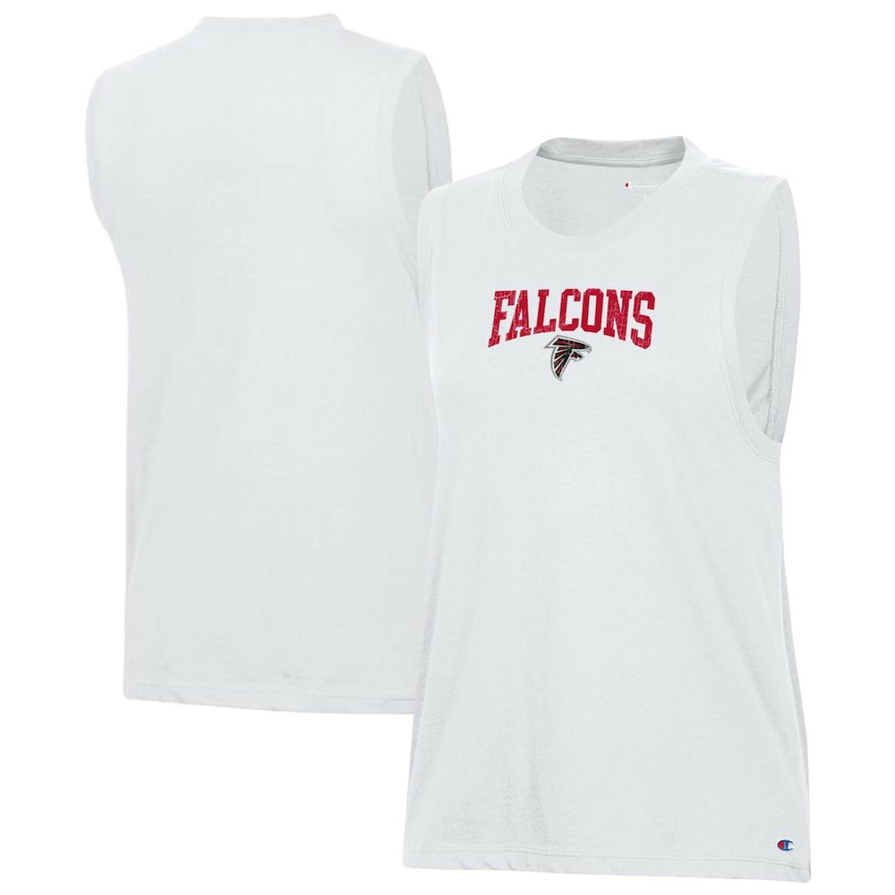 Atlanta Falcons Champion Women's Muscle Tank Top - White Tops