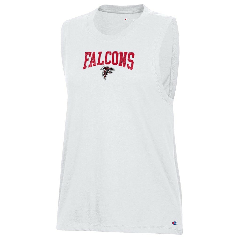 Atlanta Falcons Champion Women's Muscle Tank Top - White Tops
