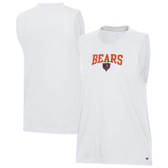Chicago Bears Champion Women's Muscle Tank Top - White Tops