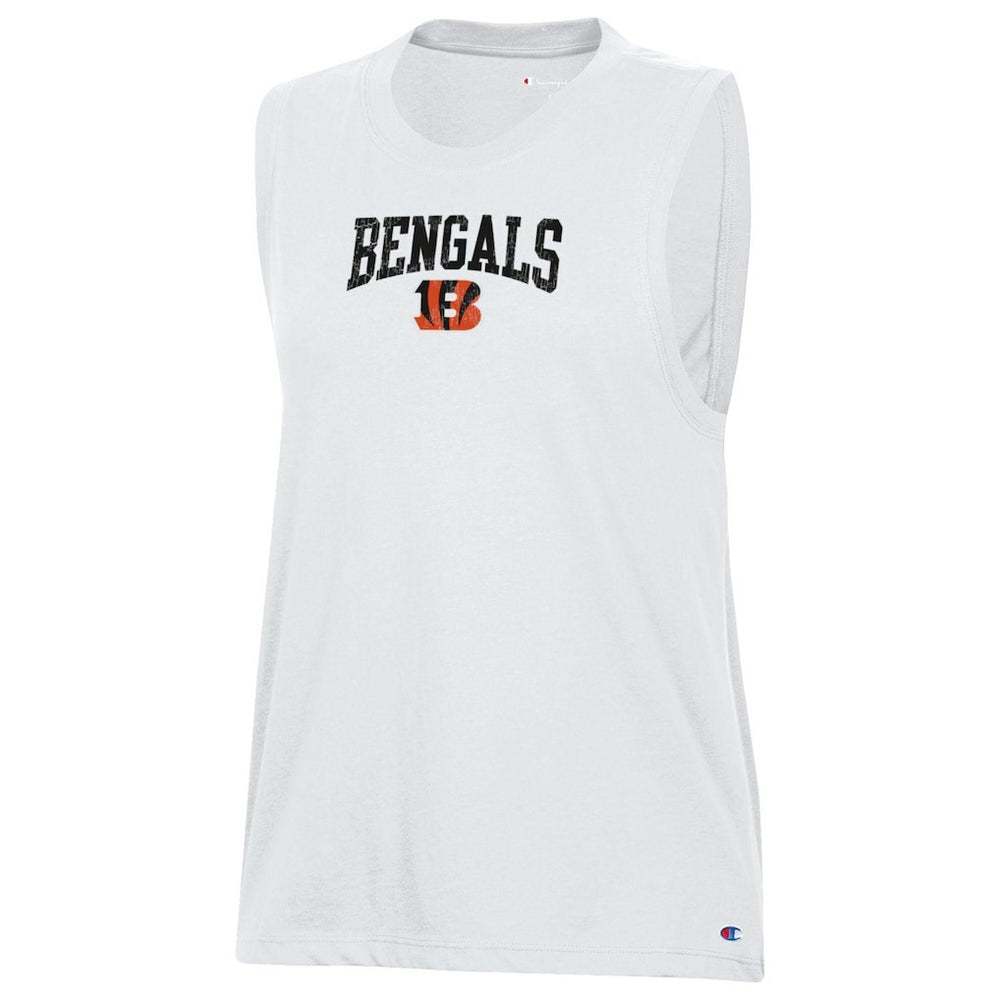 Cincinnati Bengals Champion Women's Muscle Tank Top - White Tops