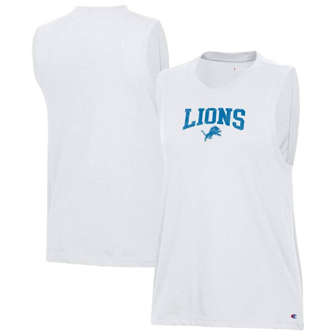 Detroit Lions Champion Women's Muscle Tank Top - White Tops