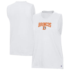 Denver Broncos Champion Women's Muscle Tank Top - White Tops
