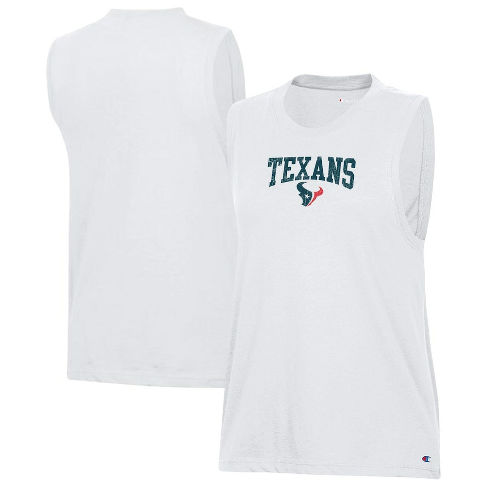 Houston Texans Champion Women's Muscle Tank Top - White Tops