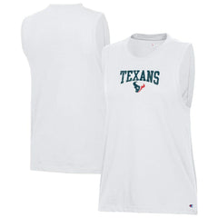 Houston Texans Champion Women's Muscle Tank Top - White Tops
