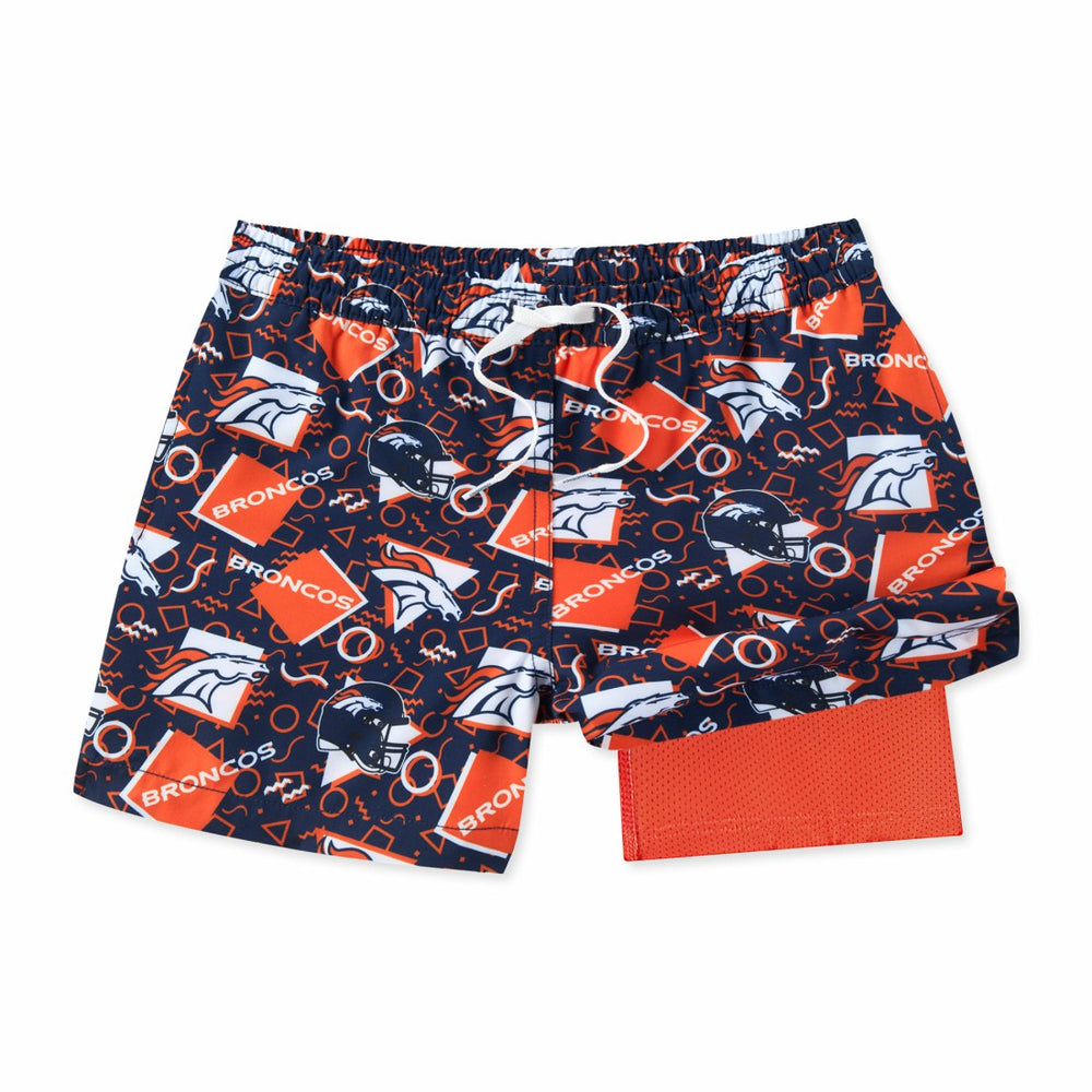 Denver Broncos Chubbies Game Day Fit Classic Lined Swim Trunks - Navy