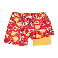 Kansas City Chiefs Chubbies Game Day Fit Classic Lined Swim Trunks - Red