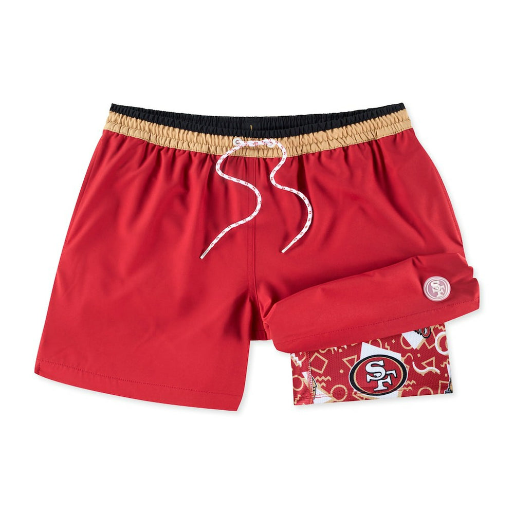 San Francisco 49ers Chubbies The Secret Lined Swim Trunks - Cardinal
