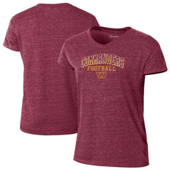 Washington Commanders Champion Women's Triumph Tri-Blend V-Neck T-Shirt - Burgundy T-shirts