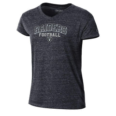 Las Vegas Raiders Champion Women's Triumph Tri-Blend V-Neck T-Shirt - Black T-shirts