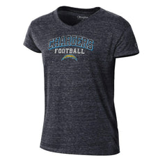 Los Angeles Chargers Champion Women's Triumph Tri-Blend V-Neck T-Shirt - Black T-shirts