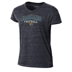 Jacksonville Jaguars Champion Women's Triumph Tri-Blend V-Neck T-Shirt - Black T-shirts