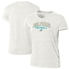 Miami Dolphins Champion Women's Triumph Tri-Blend V-Neck T-Shirt - White T-shirts