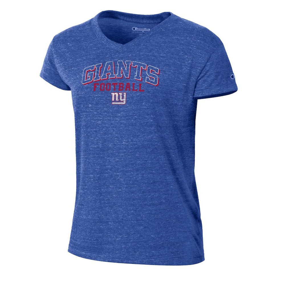 New York Giants Champion Women's Triumph Tri-Blend V-Neck T-Shirt - Royal T-shirts