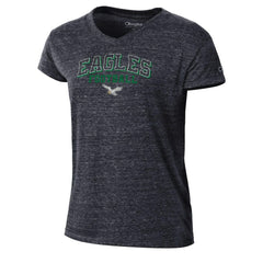 Philadelphia Eagles Champion Women's Triumph Tri-Blend V-Neck T-Shirt - Black T-shirts