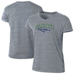 Seattle Seahawks Champion Women's Triumph Tri-Blend V-Neck T-Shirt - Gray T-shirts