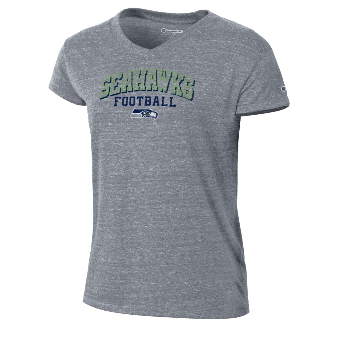 Seattle Seahawks Champion Women's Triumph Tri-Blend V-Neck T-Shirt - Gray T-shirts