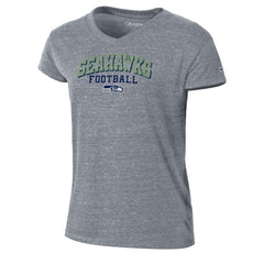 Seattle Seahawks Champion Women's Triumph Tri-Blend V-Neck T-Shirt - Gray T-shirts