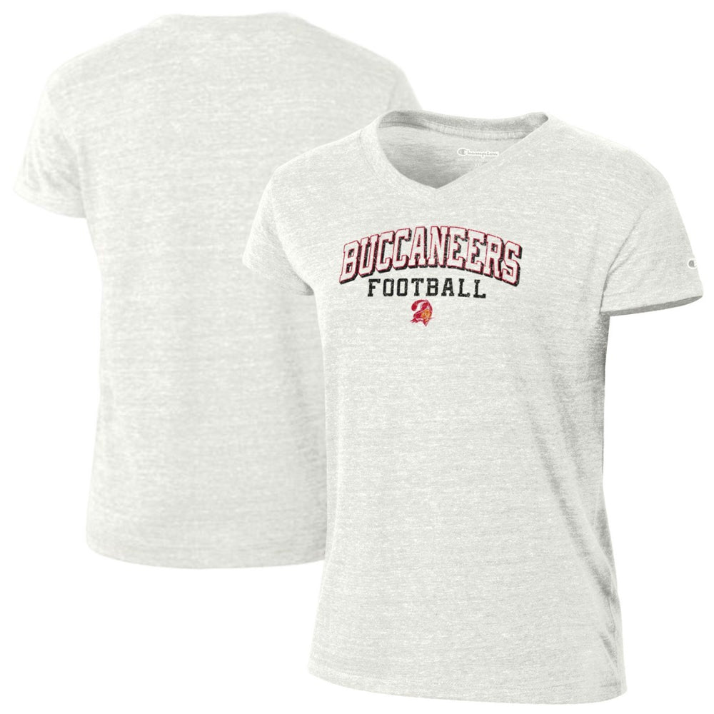 Tampa Bay Buccaneers Champion Women's Triumph Tri-Blend V-Neck T-Shirt - White T-shirts