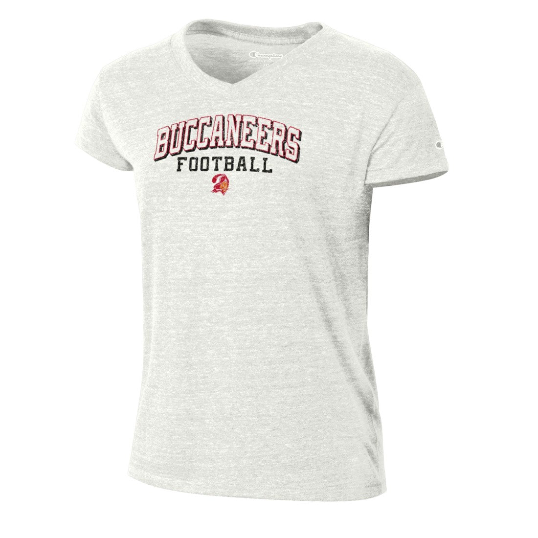 Tampa Bay Buccaneers Champion Women's Triumph Tri-Blend V-Neck T-Shirt - White T-shirts