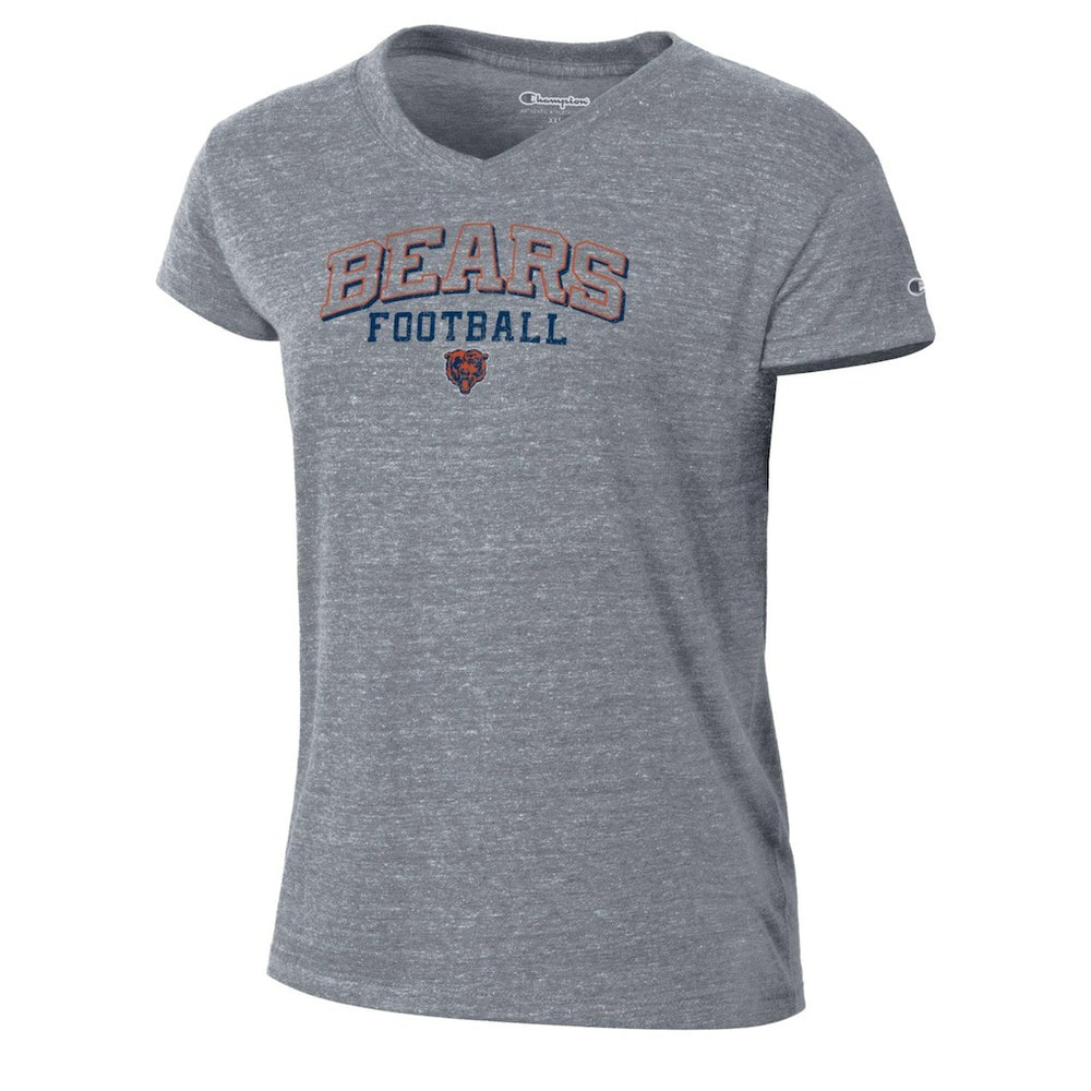 Chicago Bears Champion Women's Triumph Tri-Blend V-Neck T-Shirt - Gray T-shirts