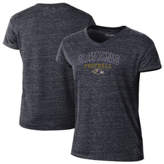 Baltimore Ravens Champion Women's Triumph Tri-Blend V-Neck T-Shirt - Black T-shirts