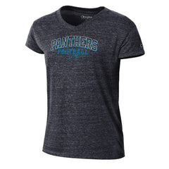 Carolina Panthers Champion Women's Triumph Tri-Blend V-Neck T-Shirt - Black T-shirts