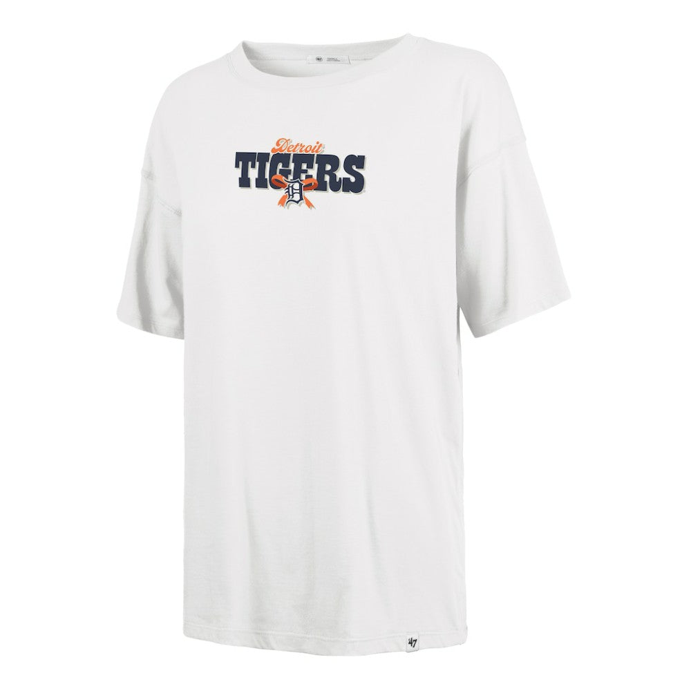 Detroit Tigers '47 Women's Bow & Banner Sadie T-Shirt - Sand T-shirts