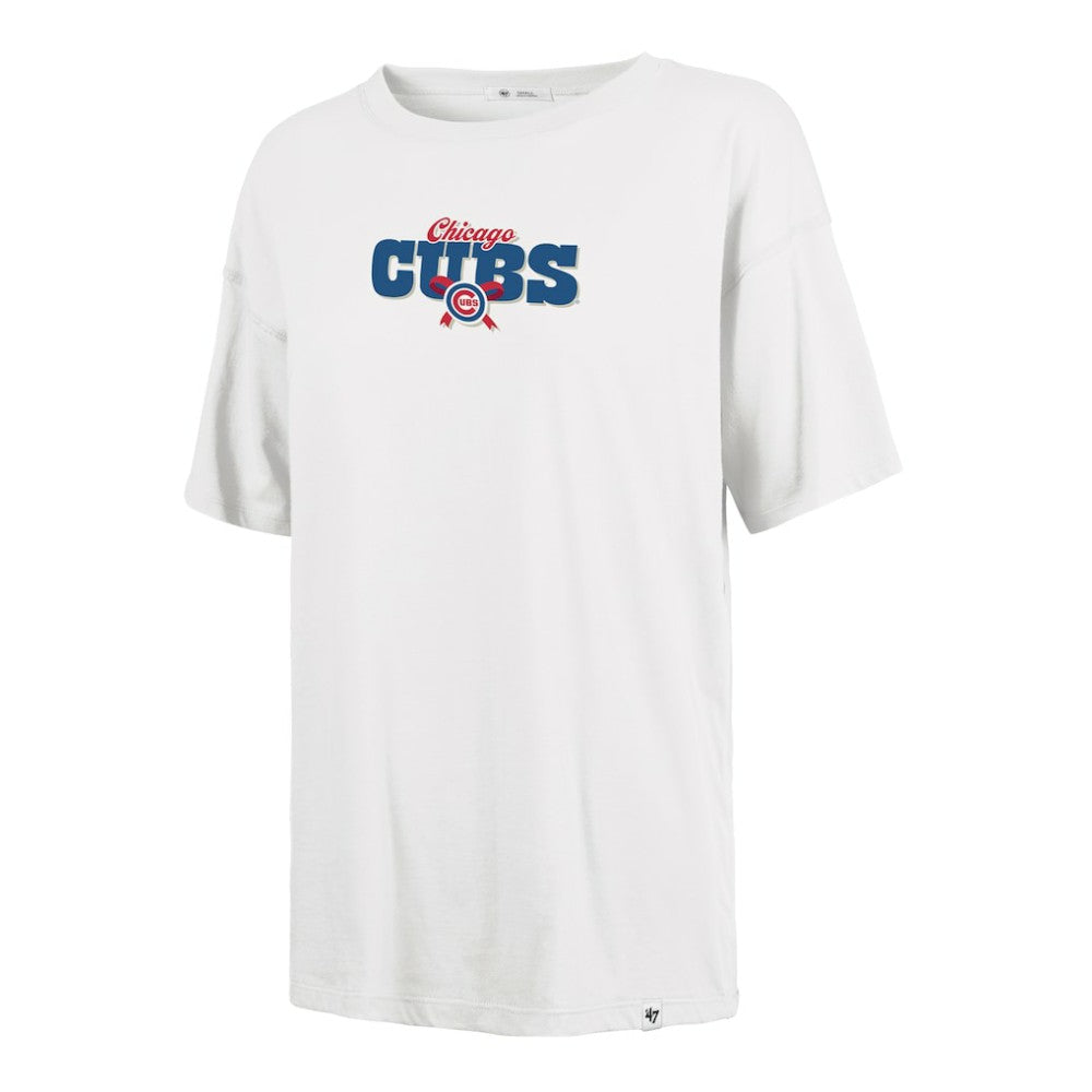 Chicago Cubs '47 Women's Bow & Banner Sadie T-Shirt - Sand T-shirts