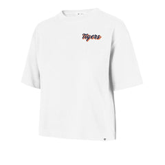 Detroit Tigers '47 Women's Collage Script Reed City T-Shirt - White T-shirts