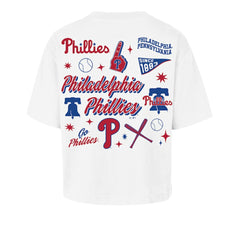 Philadelphia Phillies '47 Women's Collage Script Reed City T-Shirt - White T-shirts