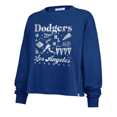 Los Angeles Dodgers '47 Women's Team Collage Sydney Long Sleeve T-Shirt - Royal T-shirts