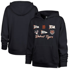 Detroit Tigers '47 Women's Bow & Banners Naomi Hoodie - Navy Hoodies