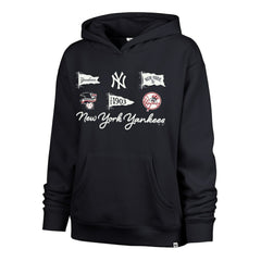 New York Yankees '47 Women's Bow & Banners Naomi Hoodie - Navy Hoodies