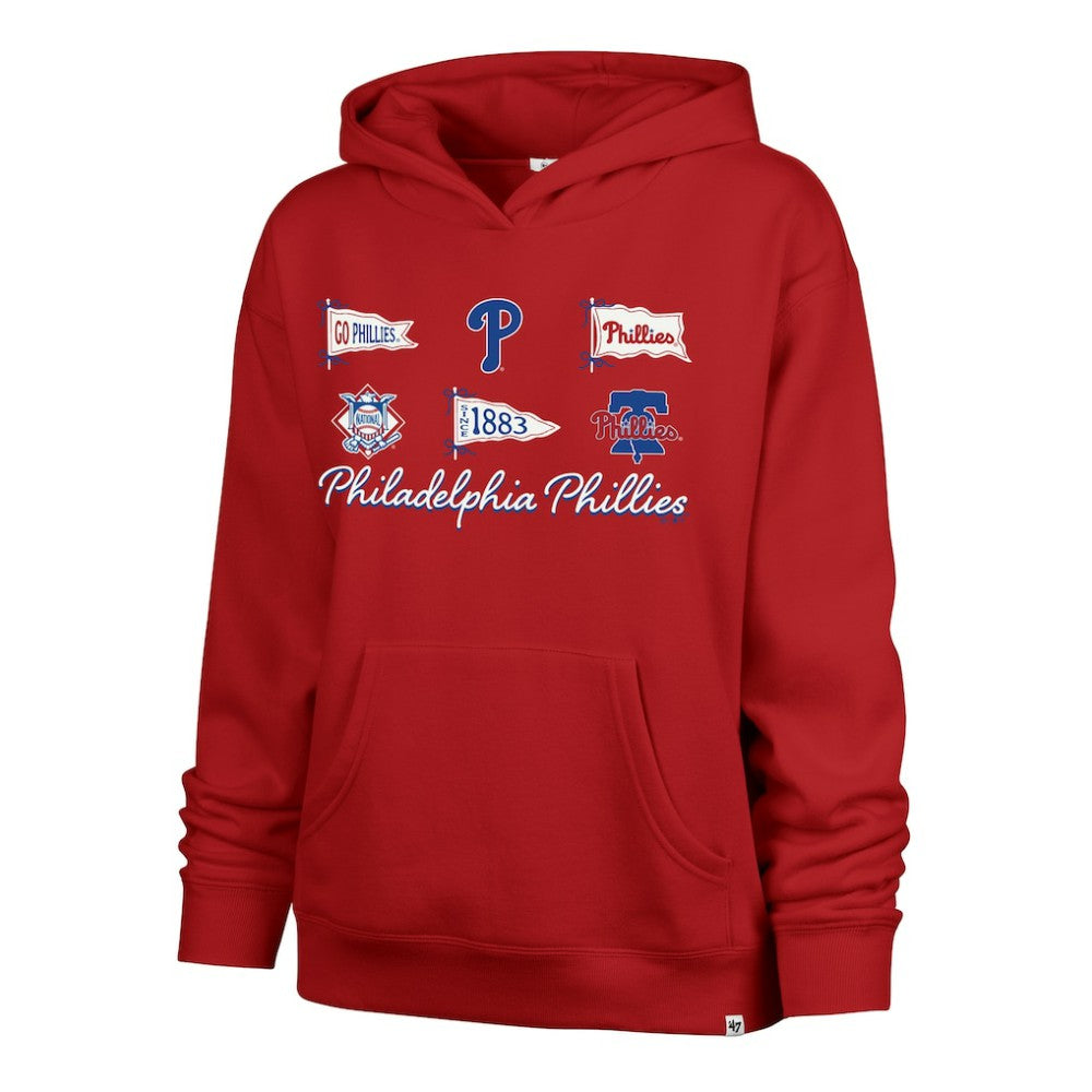 Philadelphia Phillies '47 Women's Bow & Banners Naomi Hoodie - Red Hoodies