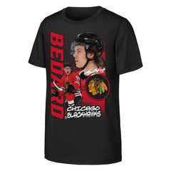 Connor Bedard Chicago Blackhawks Outerstuff Youth Playmaker T-Shirt - Black | US 203700976