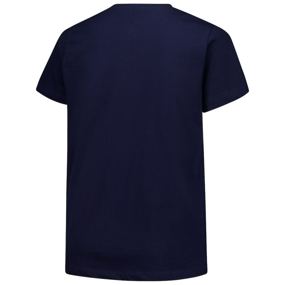 Chicago Bears Women's Plus Size Arch Over Logo V-Neck T-Shirt - Navy T-shirts