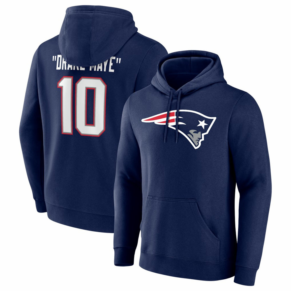 Drake Maye New England Patriots Nickname Hoodie - Navy Hoodies