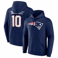 Drake Maye New England Patriots Nickname Hoodie - Navy Hoodies