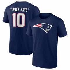 Drake Maye New England Patriots Nickname T-Shirt - Navy T-shirts
