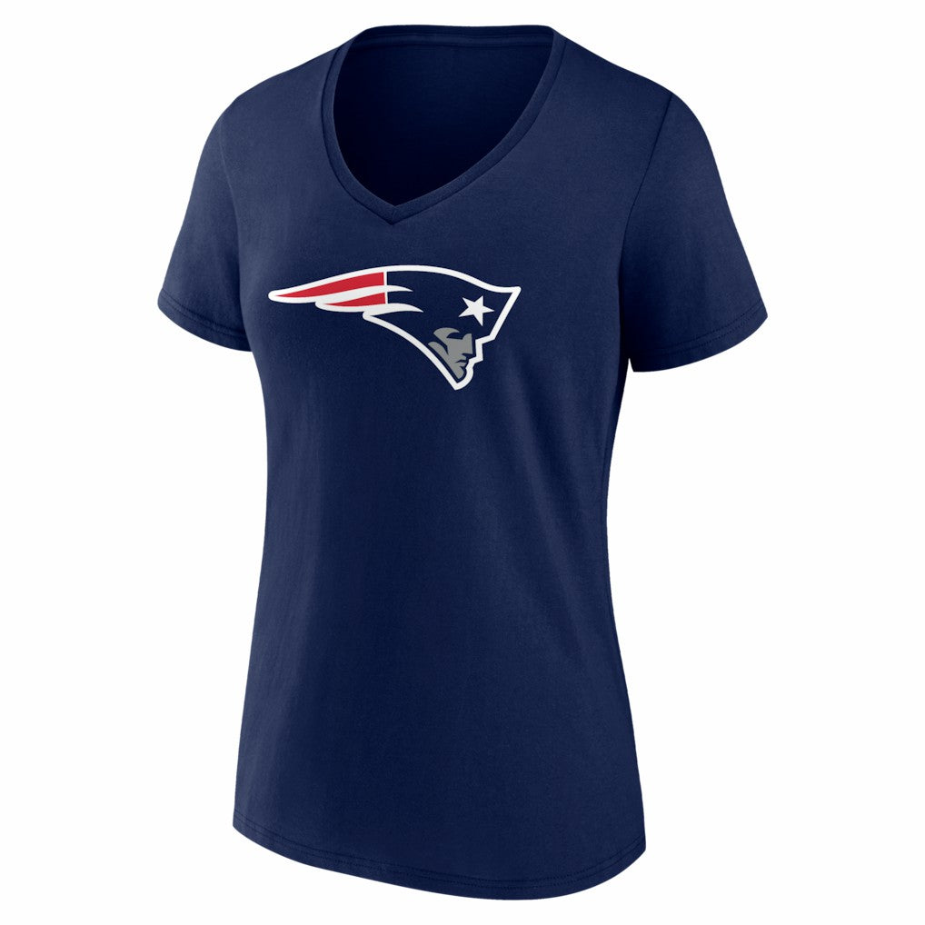 Drake Maye New England Patriots Women's Nickname V-Neck T-Shirt - Navy T-shirts