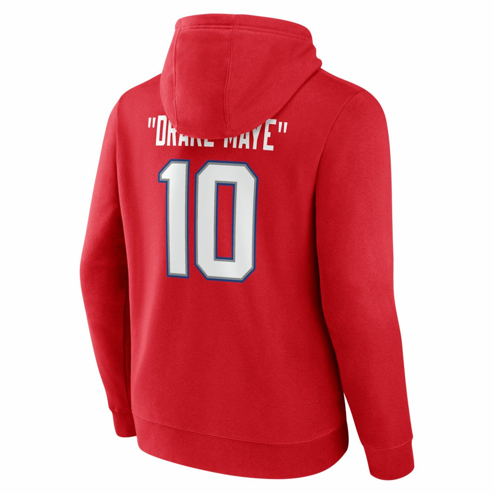 Drake Maye New England Patriots Nickname Hoodie - Red Hoodies