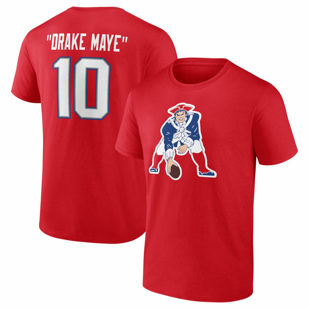 Drake Maye New England Patriots Nickname T-Shirt - Red T-shirts