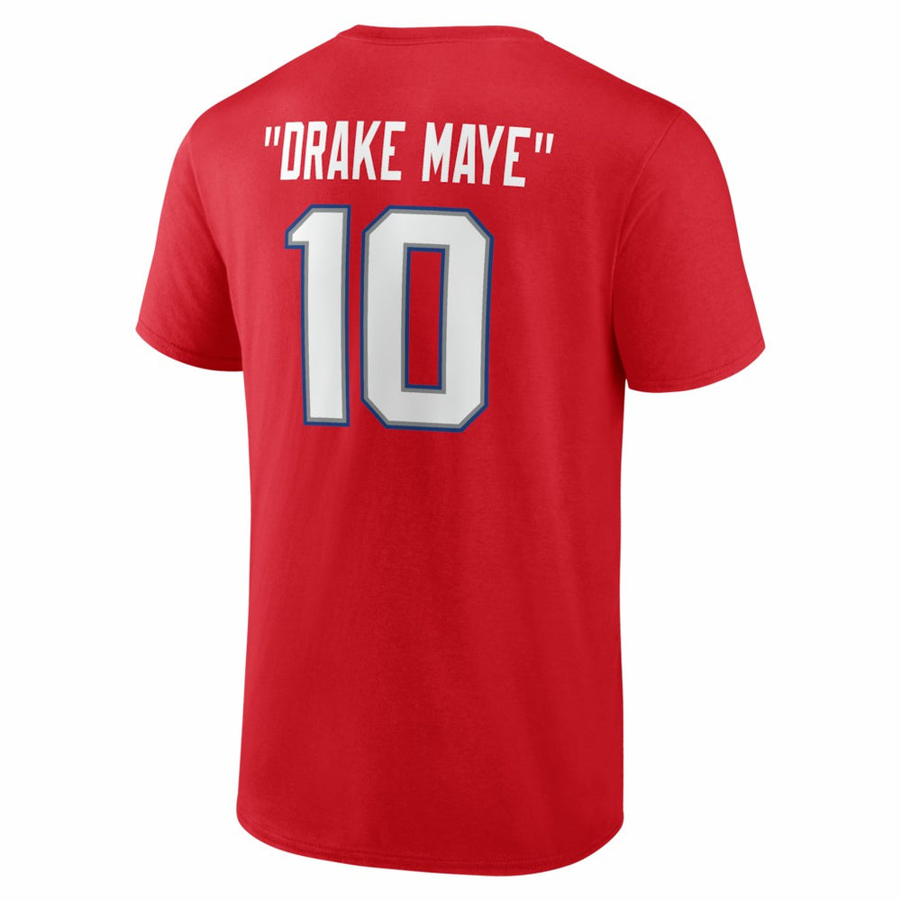 Drake Maye New England Patriots Nickname T-Shirt - Red T-shirts