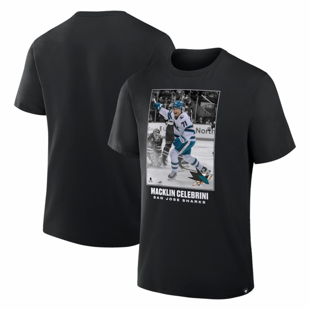 Macklin Celebrini San Jose Sharks NHL Moments Legacy T-Shirt - Black | US 203707661