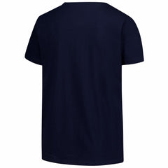 New England Patriots Women's Plus Size Arch Over Logo V-Neck T-Shirt - Navy T-shirts