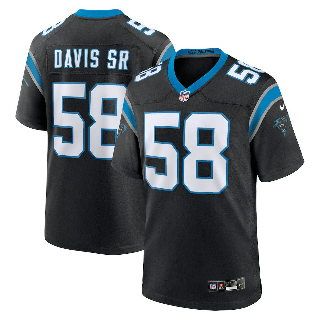 Thomas Davis Sr. Carolina Panthers Team Retired Game Jersey - Black Jerseys