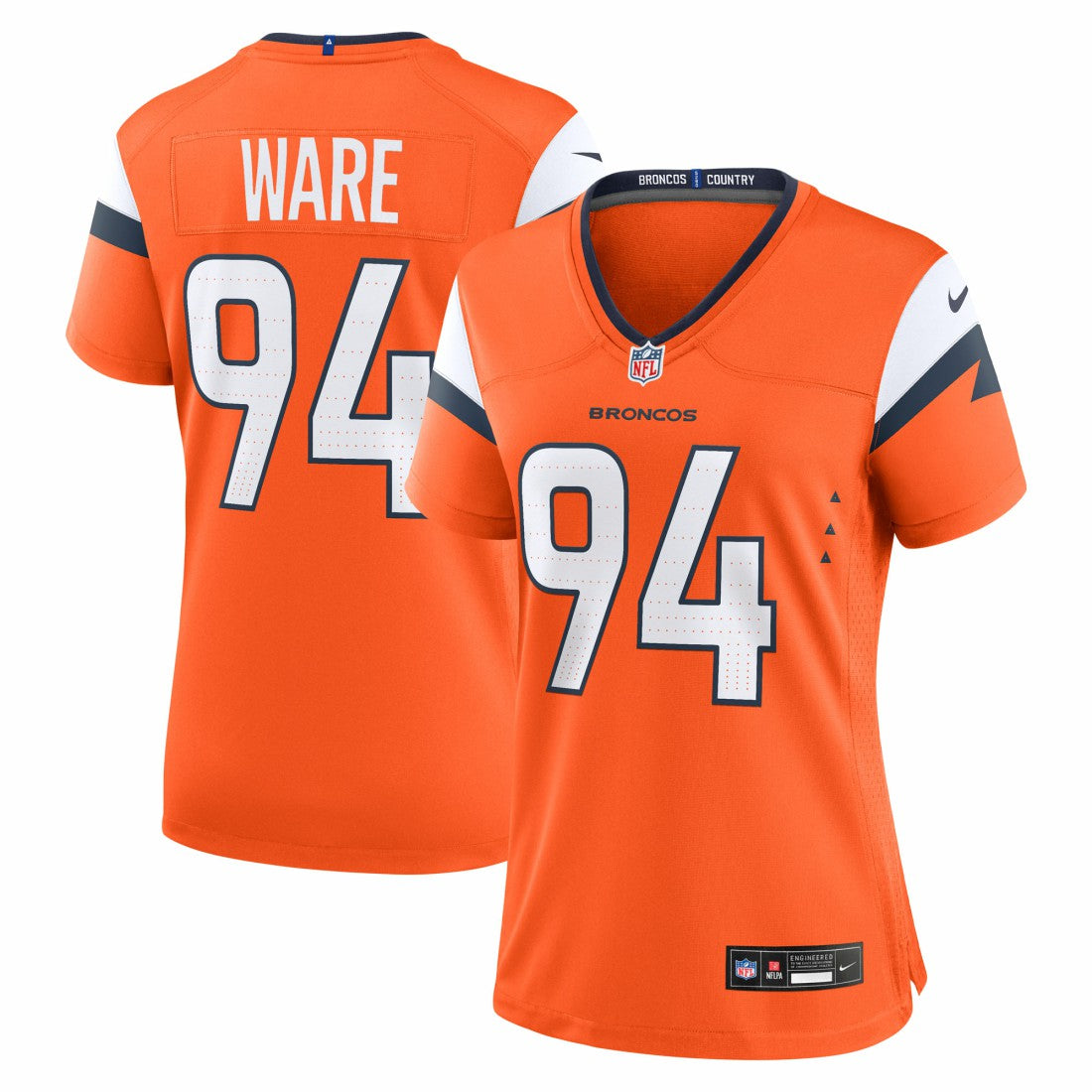 DeMarcus Ware Denver Broncos Women's Team Retired Game Jersey - Orange Jerseys