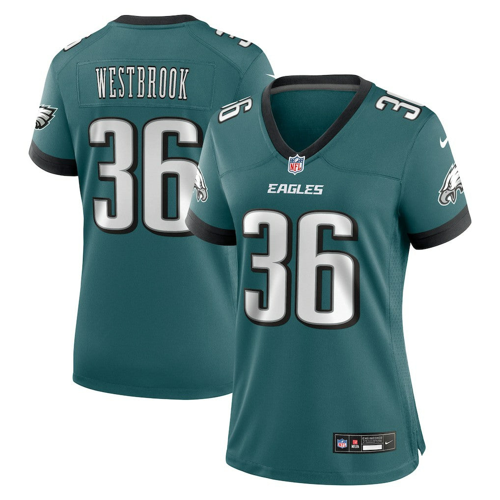 Brian Westbrook Philadelphia Eagles Women's Team Retired Game Jersey - Midnight Green Jerseys