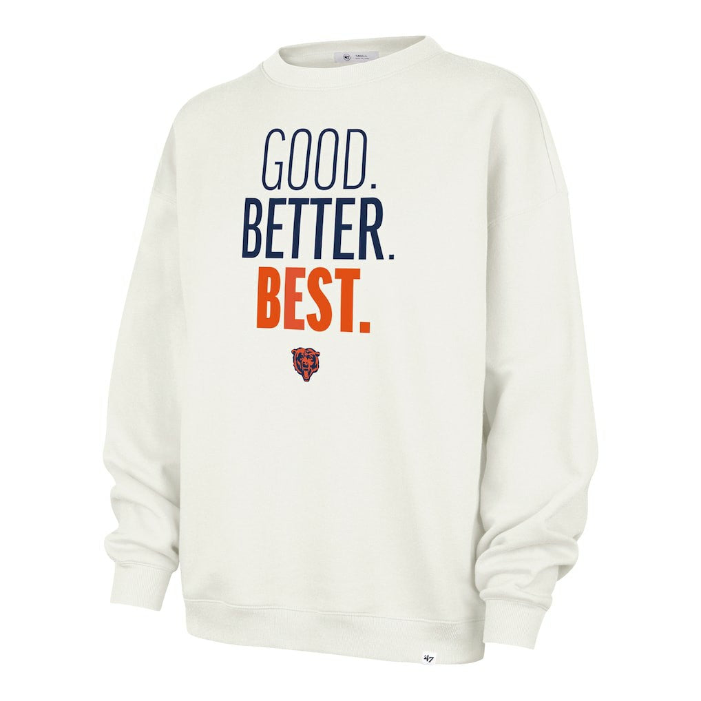 Chicago Bears '47 Women's Good. Better. Best. Imprint Oversized Sweatshirt - Cream Sweatshirts