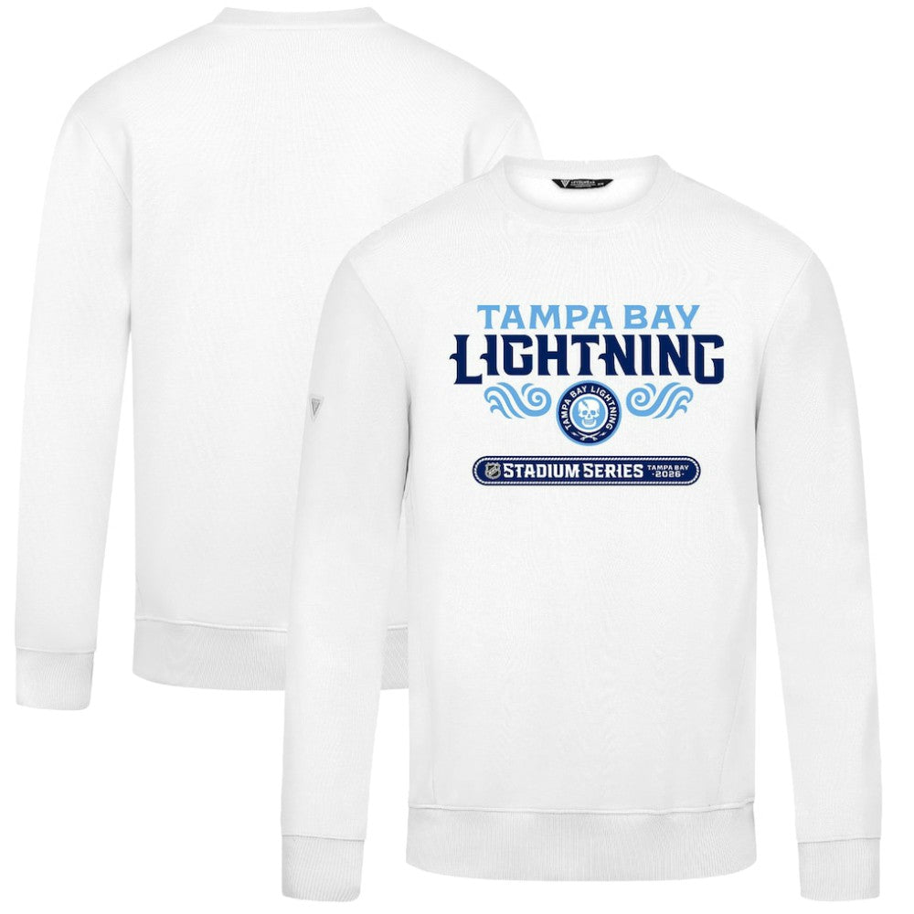 Tampa Bay Lightning Levelwear 2026 NHL Stadium Series Zane Stacked Sweatshirt - White | US 203710584